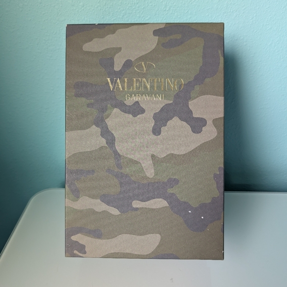 VALENTINO GARAVANI Military Green Camo Nylon Suede Rockrunner Sneakers sz 38.5 - Picture 12 of 15